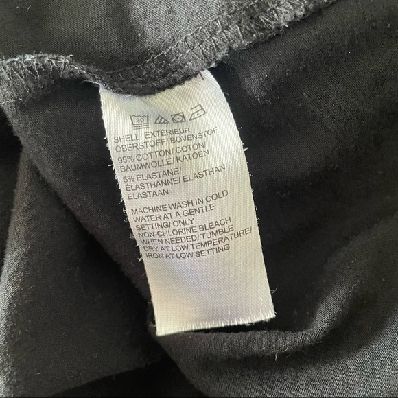 Lord & Taylor black and white basic tshirt cotton blend - Picture 7 of 8